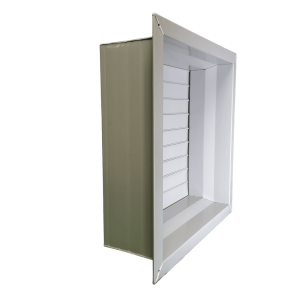 Volet gris pour ventilateur mural