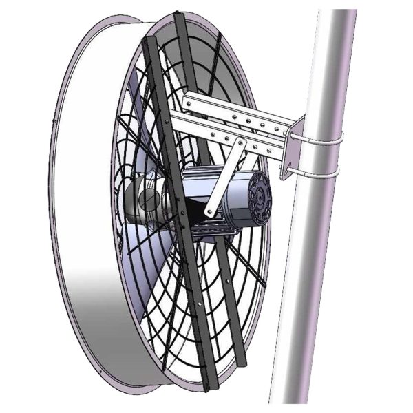 EC recirculating fan support